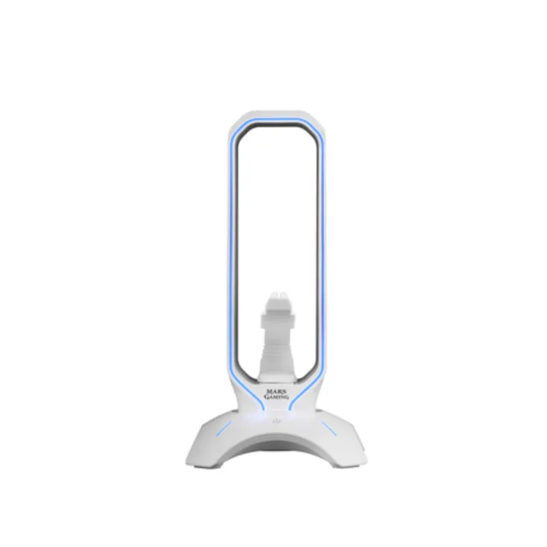 Mars Gaming MHHPRO Para Ratón + HUB 2x USB 3.0 Blanco - Soporte Auriculares + Bungee