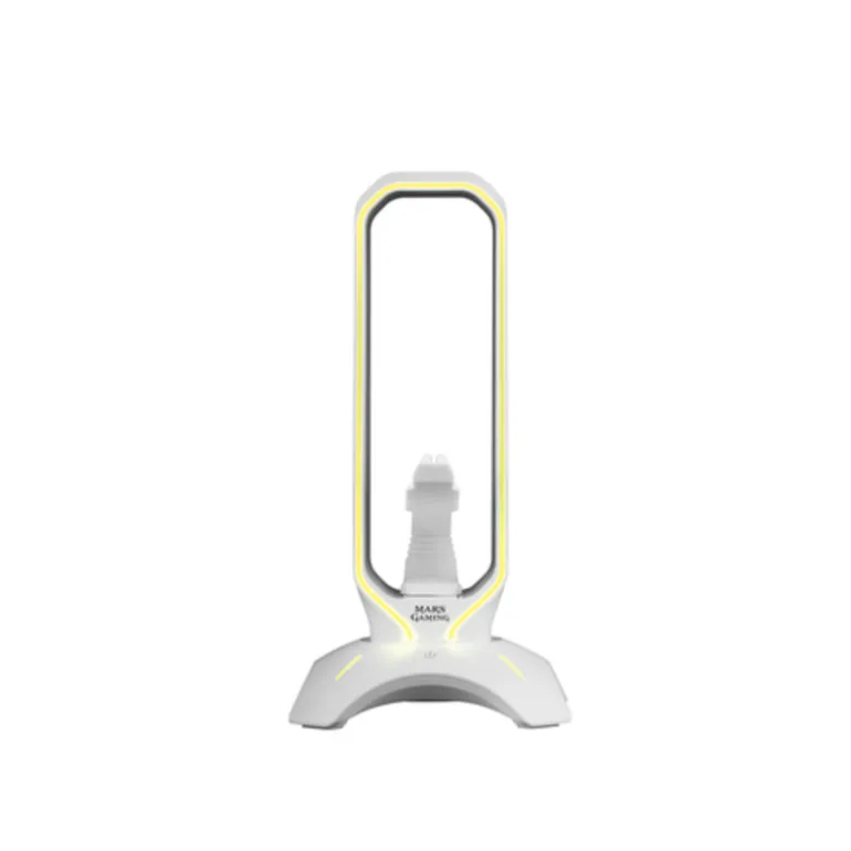Mars Gaming MHHPRO Para Ratón + HUB 2x USB 3.0 Blanco - Soporte Auriculares + Bungee
