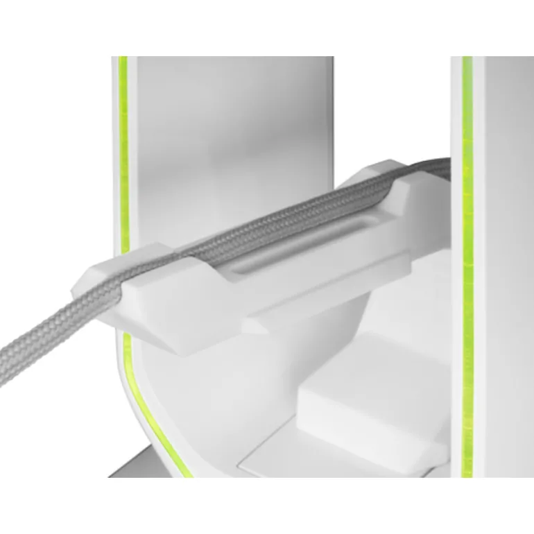 Mars Gaming MHHPRO Para Ratón + HUB 2x USB 3.0 Blanco - Soporte Auriculares + Bungee