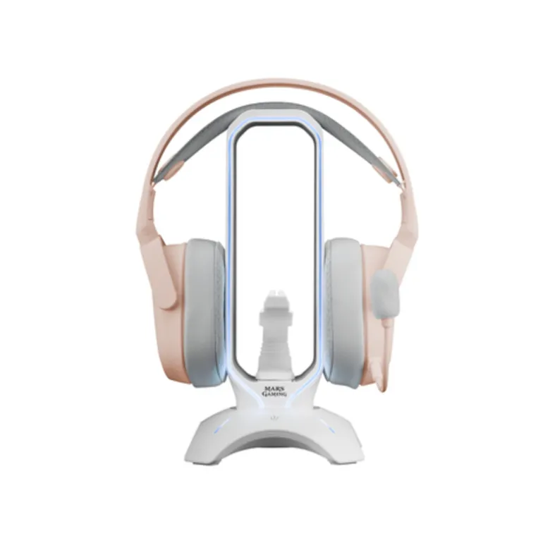 Mars Gaming MHHPRO Para Ratón + HUB 2x USB 3.0 Blanco - Soporte Auriculares + Bungee