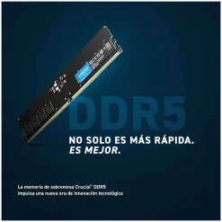 Memoria DDR5 Crucial 16GB 1x16GB 4800MHz CL40