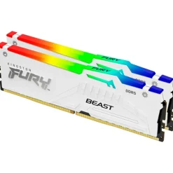 Memoria DDR5 Kingston Fury Beast RGB 32GB 2x16GB 6000MHz CL36 EXPO-XMP Blanco