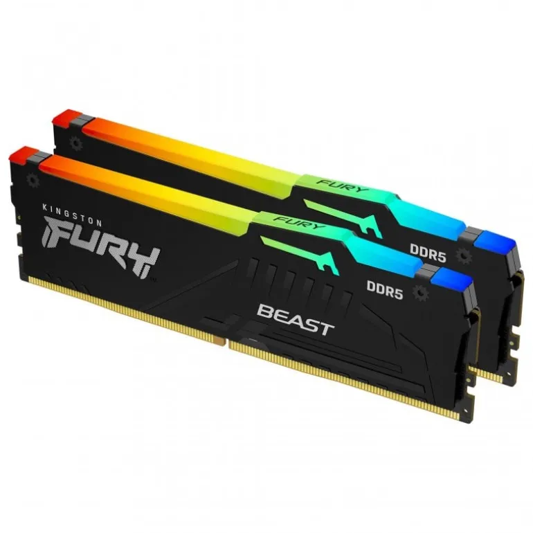 Memoria DDR5 Kingston Fury Beast RGB 32GB 2x16GB 5200MHz CL40