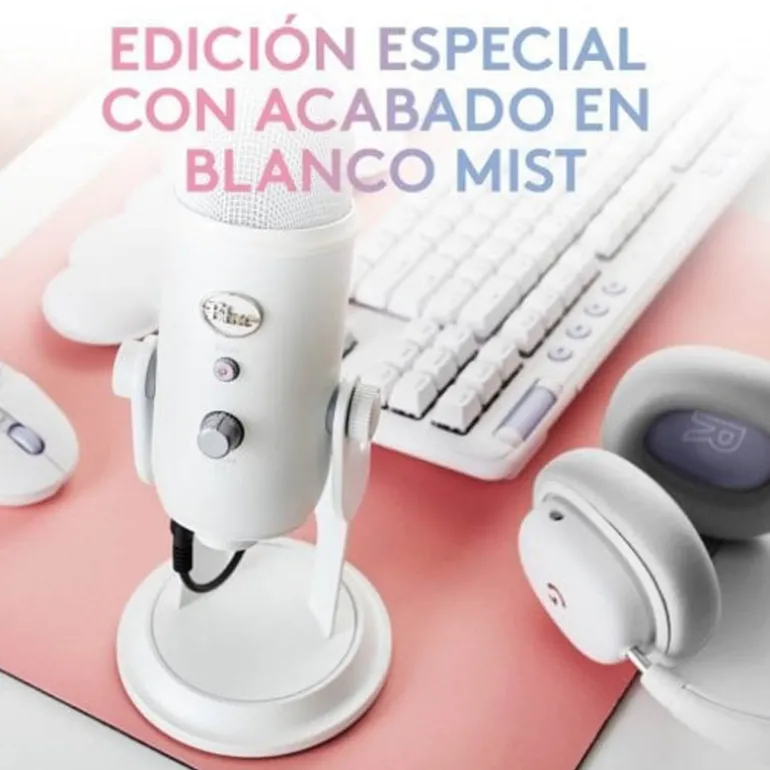 Micrófono Logitech Blue Yeti USB Blanco Mist
