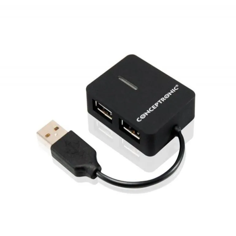 Mini HUB USB 2.0 Conceptronic - 4 Puertos (C4PUSB2)