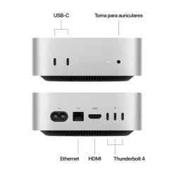 Mini PC Apple Mac Mini M4 16GB 256GB macOS Plata