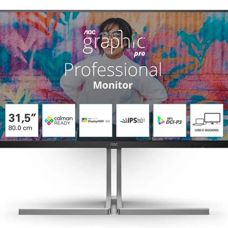 Monitor AOC Graphic Pro U32U3CV 32" UHD 4K IPS 60Hz 4ms HDR