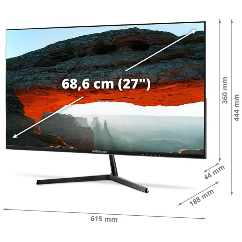 Monitor Medion Akoya P52726 27" FHD IPS 100Hz 7ms HDR10