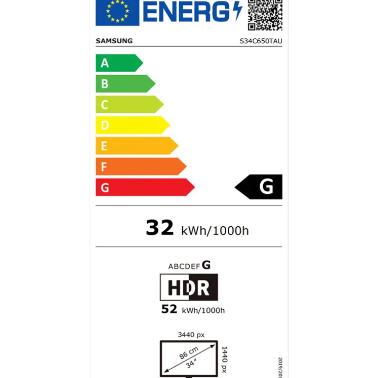 Monitor Samsung LS34C650TAUXEN 34" UWQHD VA 100Hz 5ms HDR10 FreeSync Curvo