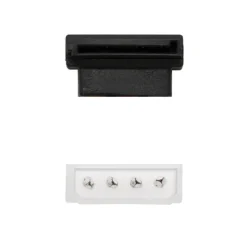 Nanocable SATA de Alimentación Acodado a Molex de 4 Pines - Cable SATA/Molex