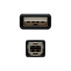 Nanocable USB 2.0 Impresora Tipo A-B 3m Negro - Cable USB