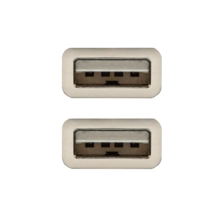 Nanocable USB 2.0, Tipo A/M-A/M Beige - Cable USB
