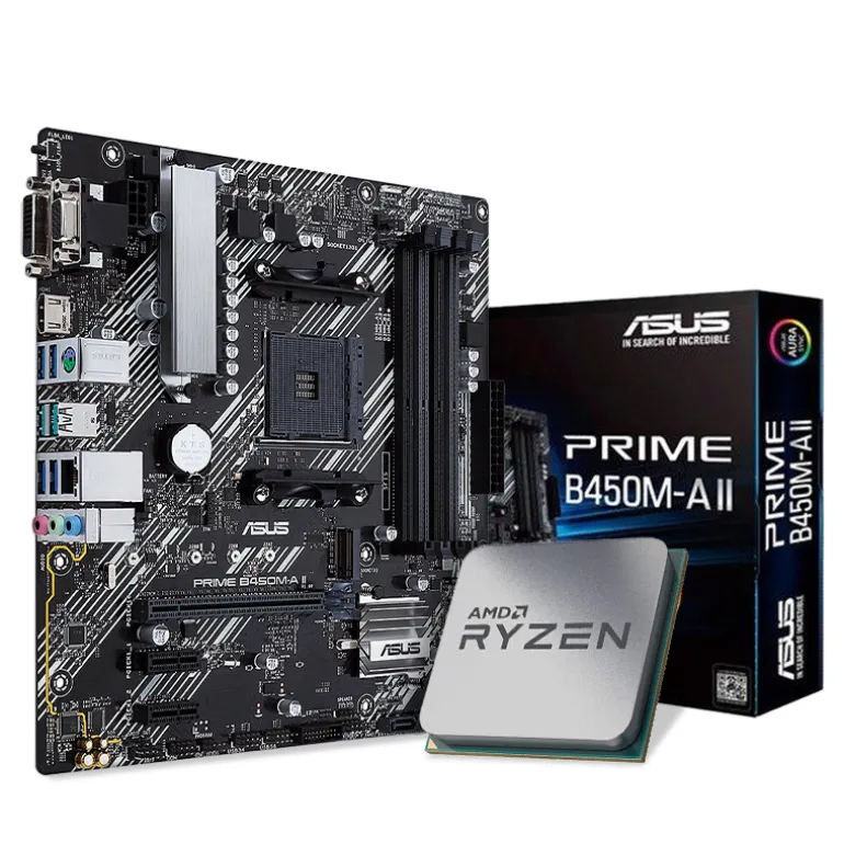 Pack AMD Ryzen 7 3700X 4.4GHz Tray + Asus Prime B450M-A II
