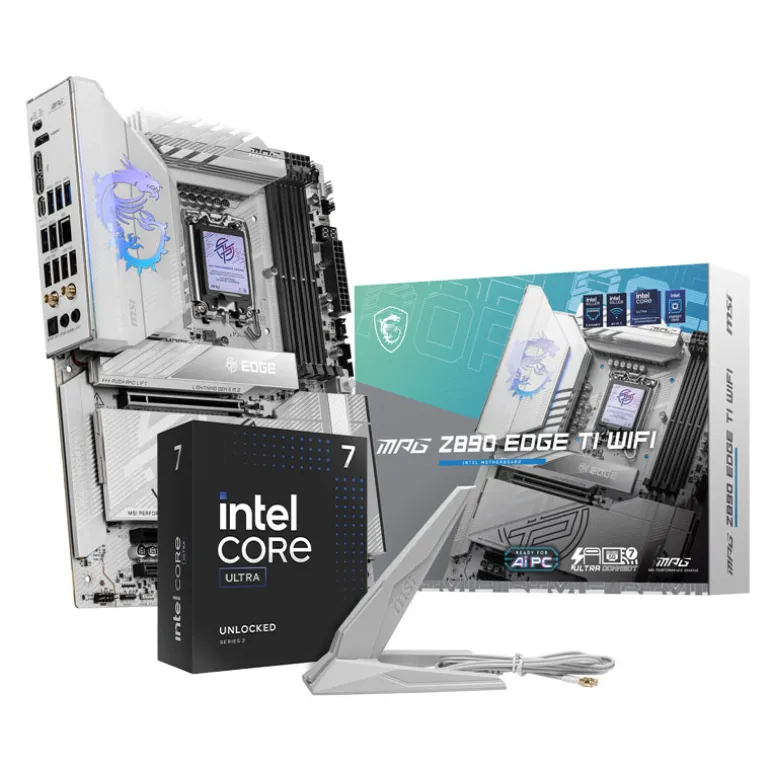 Pack MSI MPG Z890 EDGE TI WIFI + Intel Core Ultra 7 265KF 5.5GHz Boxed