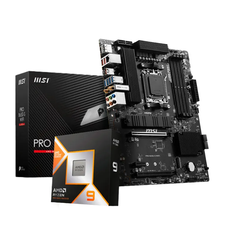Pack MSI PRO B650-S WIFI + AMD Ryzen 9 9900X3D 5.5GHz Boxed