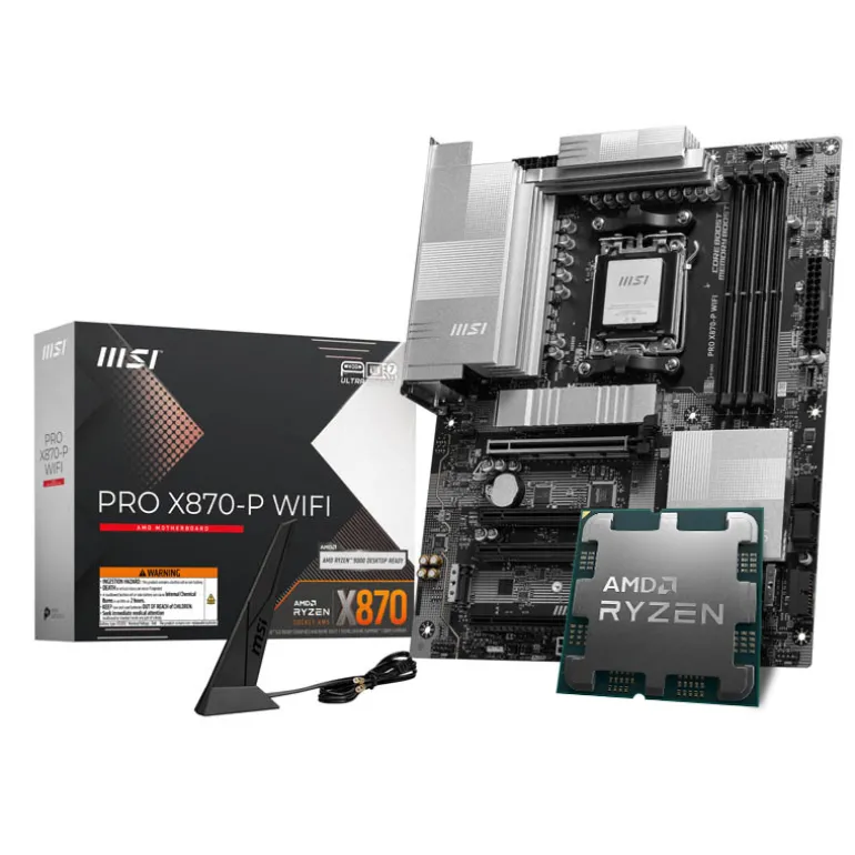 Pack MSI PRO X870-P WIFI + AMD Ryzen 7 9800X3D 5.2GHz Tray