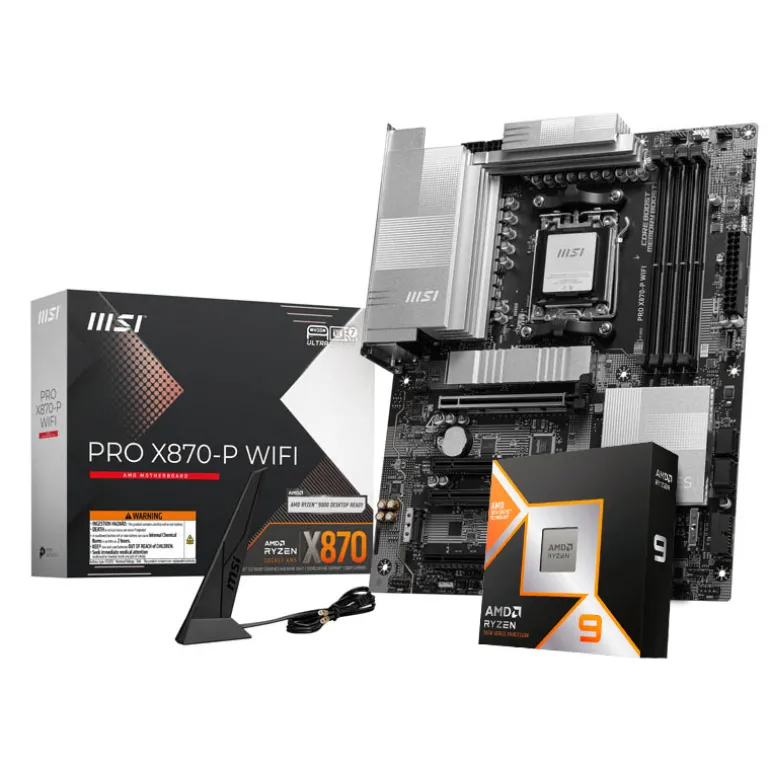Pack MSI PRO X870-P WIFI + AMD Ryzen 9 9950X3D 5.7GHz Tray