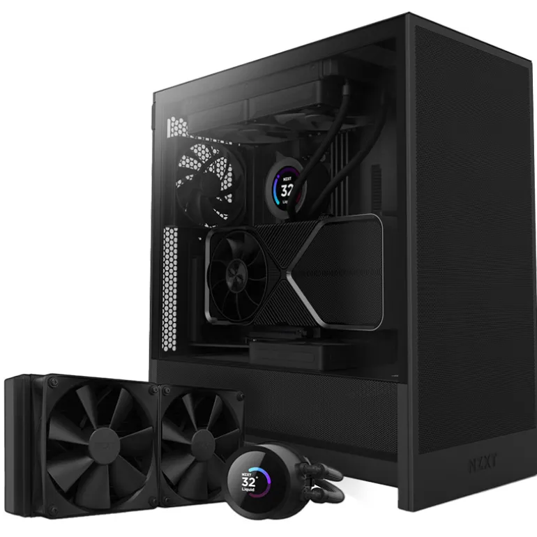 Pack NZXT H5 Flow 2024 Negro + NZXT Kraken Elite 360 LCD Display Negro