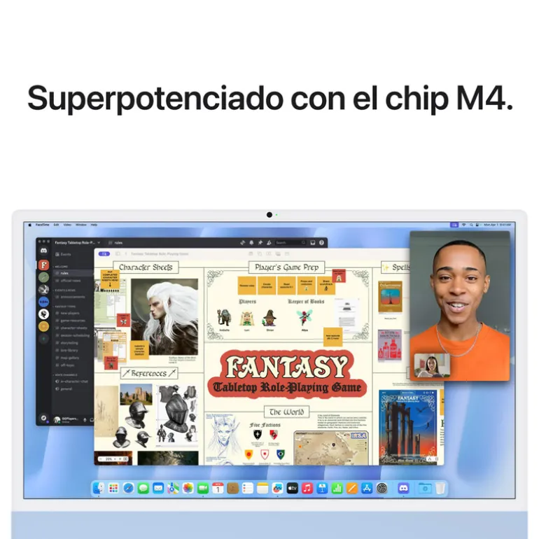 PC Todo En Uno Apple iMac M4 8c 16GB 256GB 24" macOS Azul