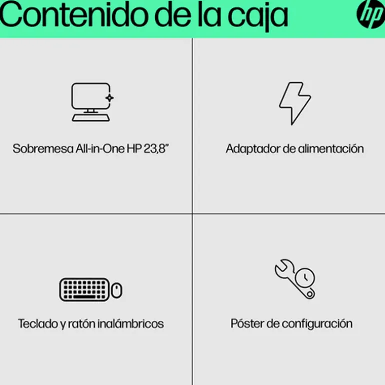 PC Todo En Uno HP 24-CR0052NS i5-1335U 16GB 512GB 23.8" W11H Plata