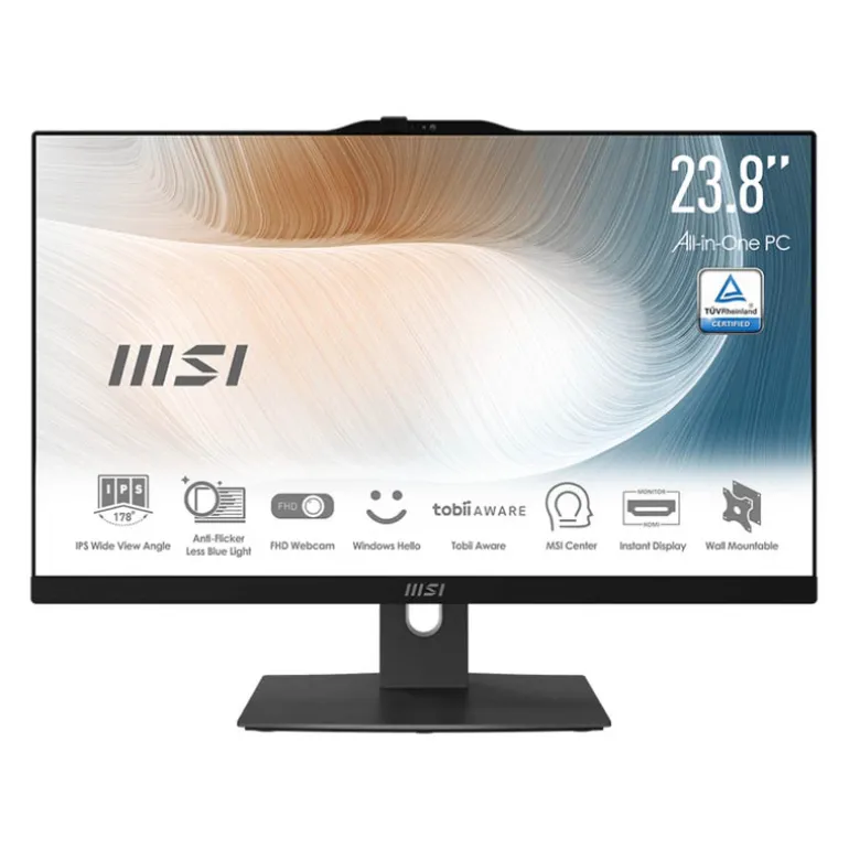PC Todo En Uno MSI Modern AM242TP 12M-814ES i5-1235U 16GB 512GB 24" FreeDOS Negro