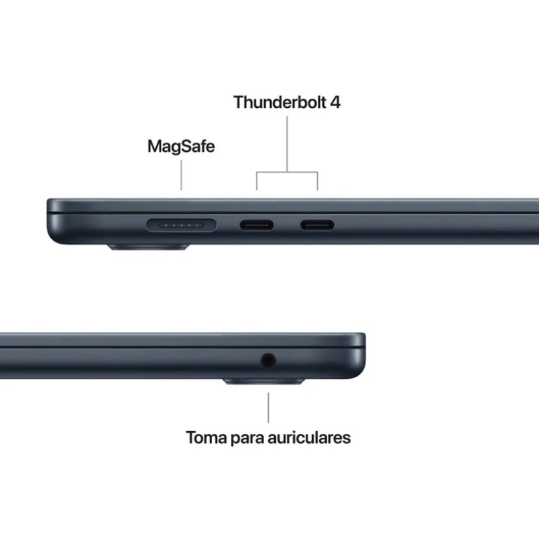 Portátil Apple MacBook Air M4 16GB 256GB 15.3" macOS Medianoche