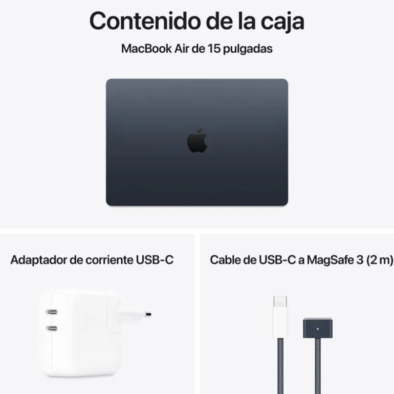 Portátil Apple MacBook Air M4 16GB 256GB 15.3" macOS Medianoche