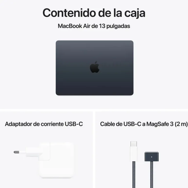 Portátil Apple Macbook Air M3 24GB 512GB 13" macOS Medianoche
