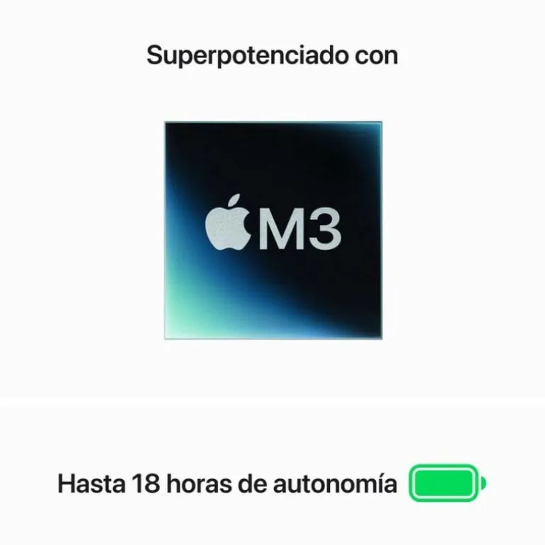 Portátil Apple MacBook Air 15 M3 8GB 256GB 15" macOS Plata