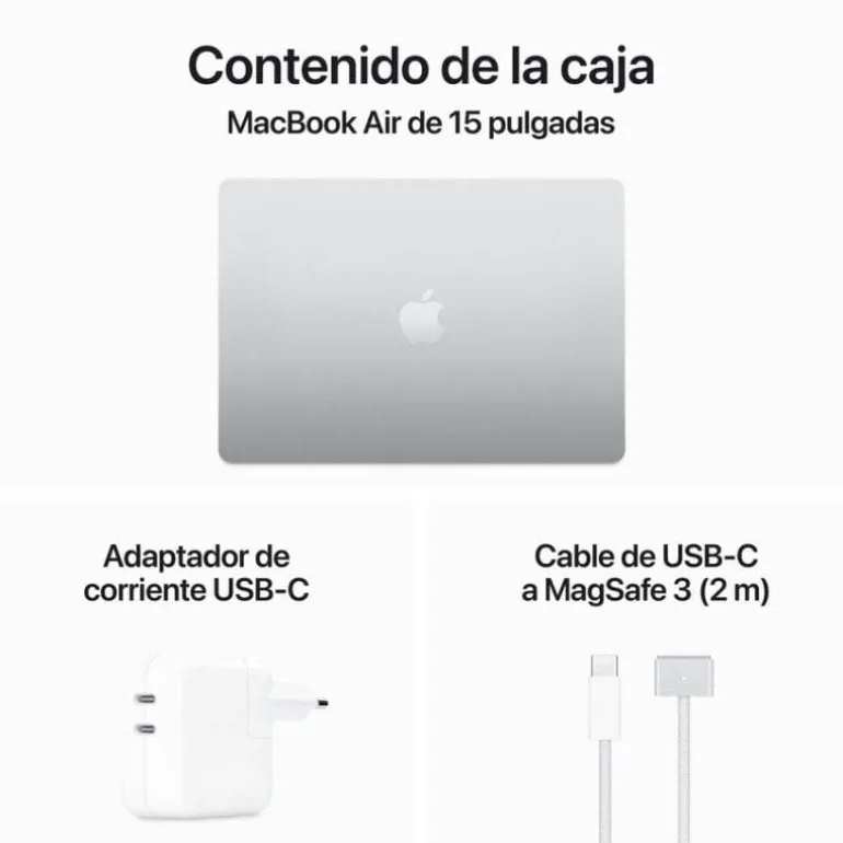 Portátil Apple MacBook Air 15 M3 8GB 256GB 15" macOS Plata