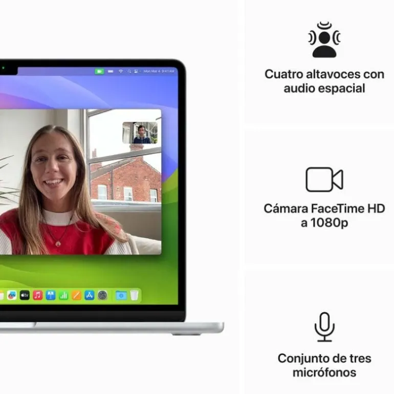 Portátil Apple MacBook Air 13 M3 8GB 256GB 13" macOS Gris Espacial