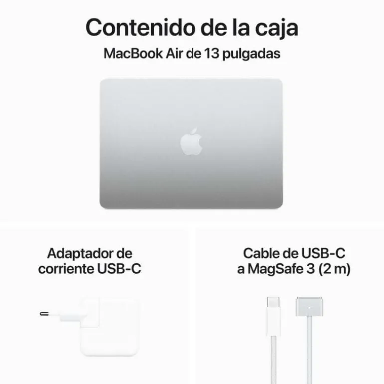 Portátil Apple MacBook Air 13 M3 8GB 256GB 13" macOS Gris Espacial