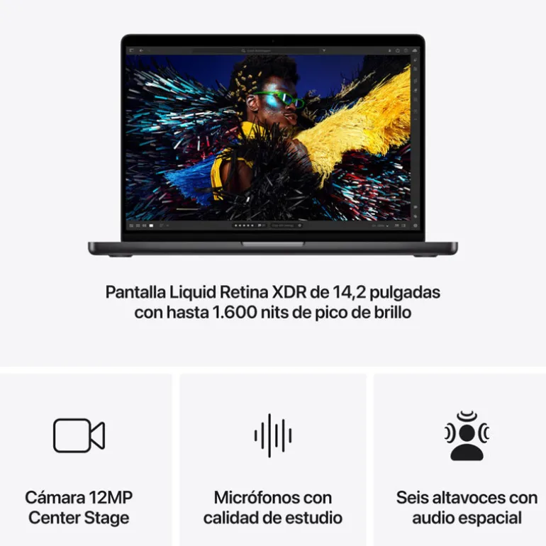 Portátil Apple MacBook Pro M4 16GB 512GB 14" macOS Plata