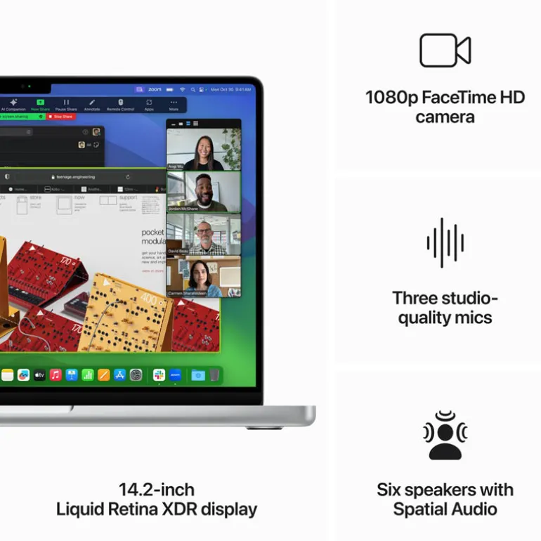 Portátil Apple Macbook Pro 2024 M3 16GB 1TB 14" Plata