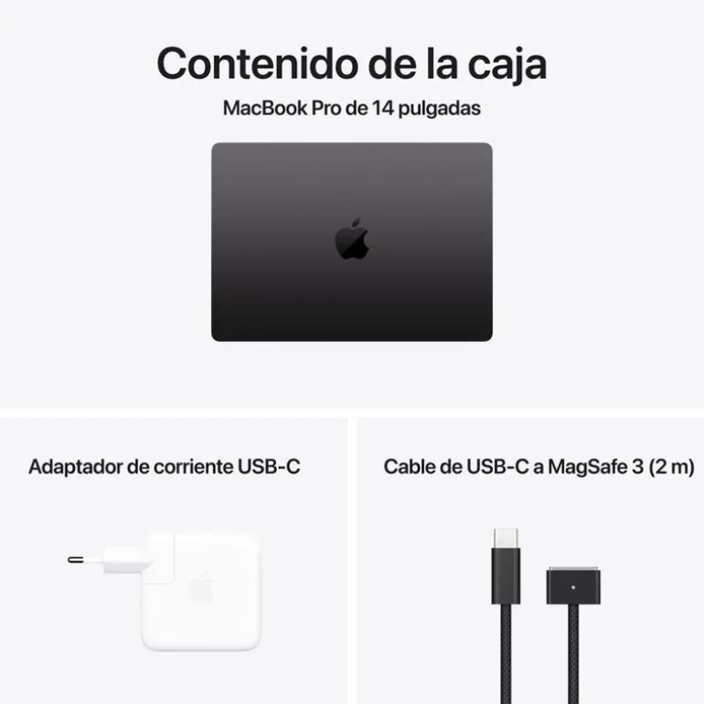 Portátil Apple MacBook Pro M4 Pro 24GB 512GB 14" macOS Negro Espacial