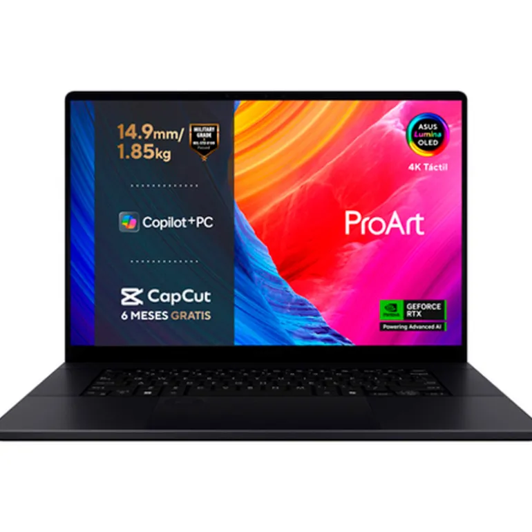 Portátil Asus ProArt P16 OLED H7606WP-SC105W AMD Ryzen AI 9 HX 370 RTX 5070 64GB 2TB 16" 4K OLED W11H