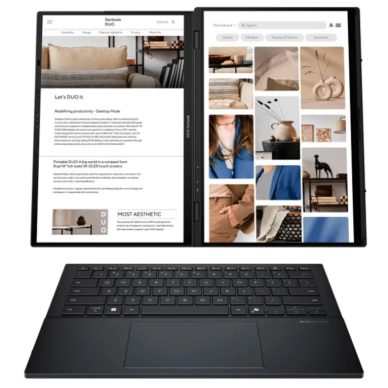 Portátil Asus Zenbook Duo OLED UX8406CA-PZ009W U9-285H 32GB 2TB 14" W11H