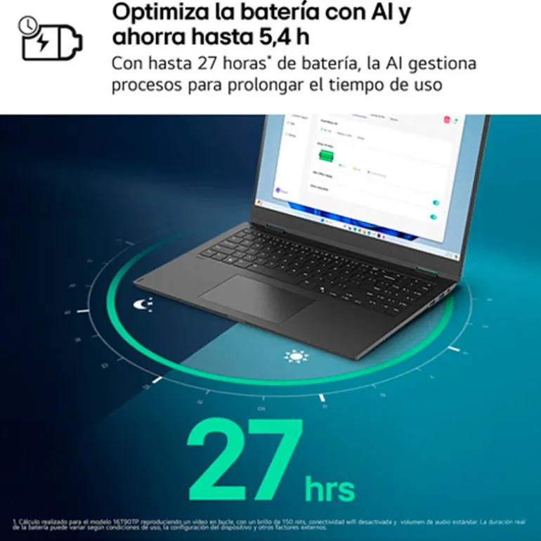 Portátil LG Gram 15Z80T AMD Ryzen AI 7 350 32GB 1TB 15" W11H