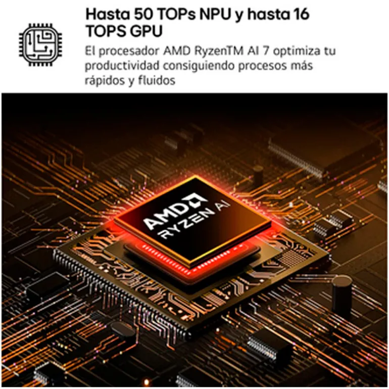 Portátil LG Gram 15Z80T AMD Ryzen AI 7 350 32GB 1TB 15" W11H