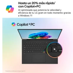 Portátil LG Gram 15Z80T-G.AS58B AMD Ryzen AI 5 340 16GB 1TB 15.6" W11H