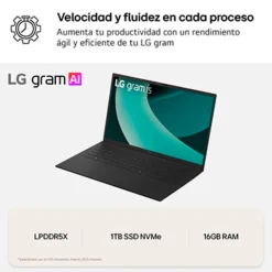 Portátil LG Gram 15Z80T-G.AS58B AMD Ryzen AI 5 340 16GB 1TB 15.6