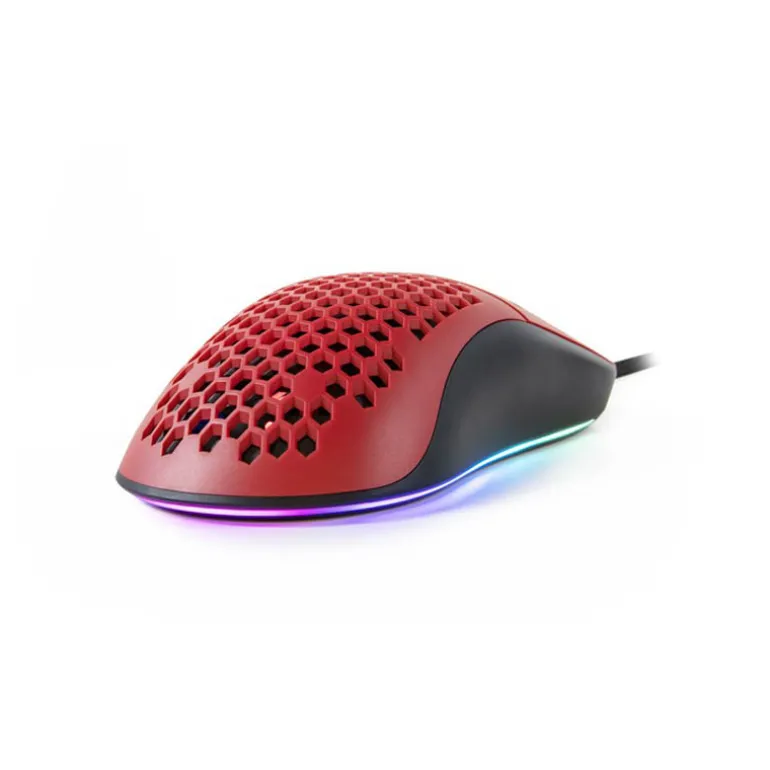 Ratón Arozzi Favo Ultra Light Gaming 16000 Dpi Negro Rojo