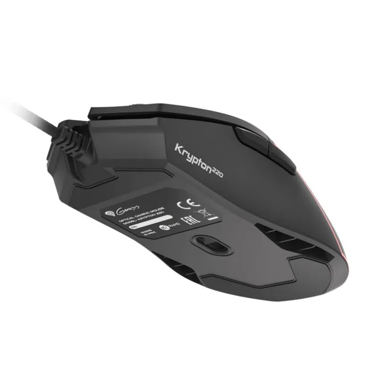 Ratón Genesis Krypton 220 Gaming RGB 6400 Dpi Negro