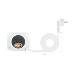 Regleta Nanocable Base Enchufe 2 USB-C + 2 USB-A Blanco