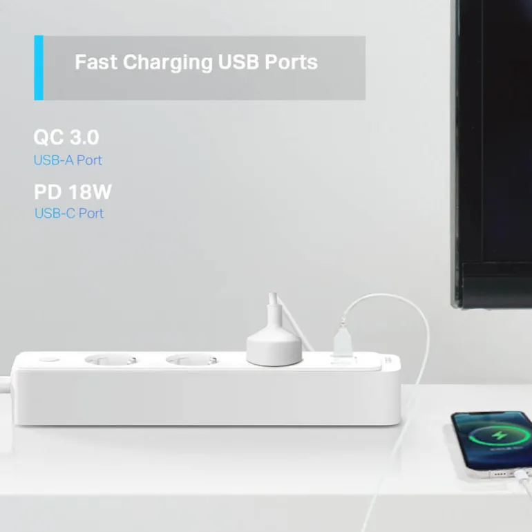 Regleta TP-Link Tapo P300 Smart Wi-Fi USB 3.0