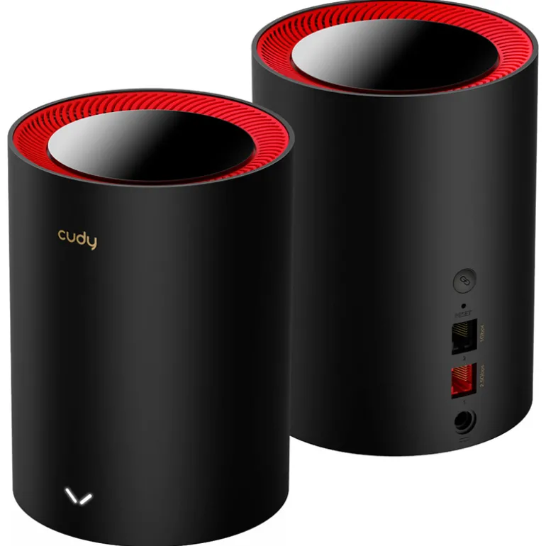 Repetidor Cudy M3000 Mesh 2.5G Wi-Fi 6 Doble Pack Negro