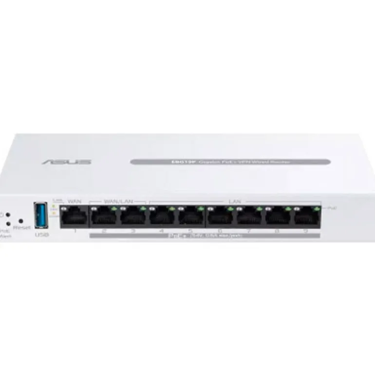 Router Mesh Asus ExpertWiFi EBG19P 9 Puertos PoE+ VPN Blanco