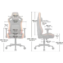 Silla Gaming Cougar Defensor F Gris/Naranja