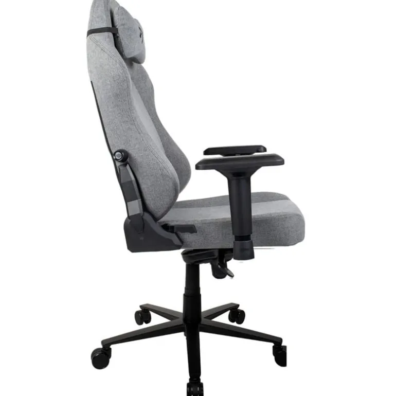 Silla Oficina Arozzi Primo Woven Fabric Gris Logo Negro