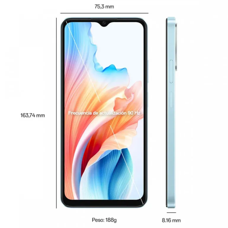 Smartphone/Móvil Oppo A18 6.56" 4GB 128GB 4G Azul